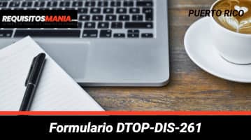 Formulario DTOP-DIS-261