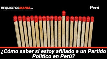 Como saber si estoy afiliado a un partido político Perú 