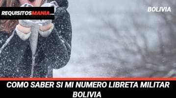 Como saber si mi Número de Libreta Militar Bolivia 