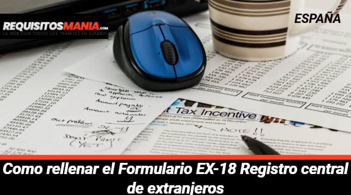 Formulario EX 18 			 			