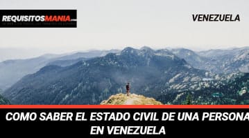 Como saber el estado civil de una persona en Venezuela 