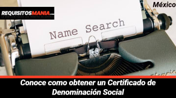 Certificado de Denominación Social 