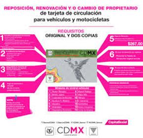 requisitos para renovar la tarjeta de circulacion CDMX