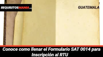Formulario SAT 0014 			 			