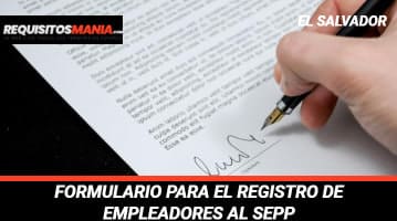 Formulario para el registro de empleadores al SEPP